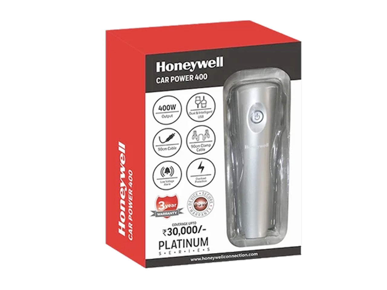 Honeywell 400W Power Car Charger (Silver)