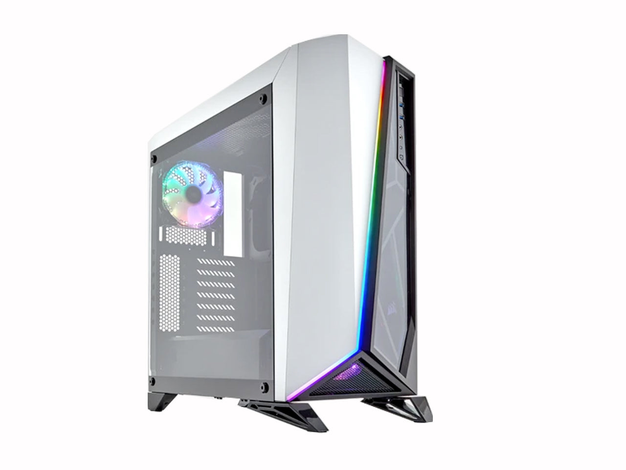 CORSAIR Carbide Spec Omega RGB Tempered Glass White Cabinet