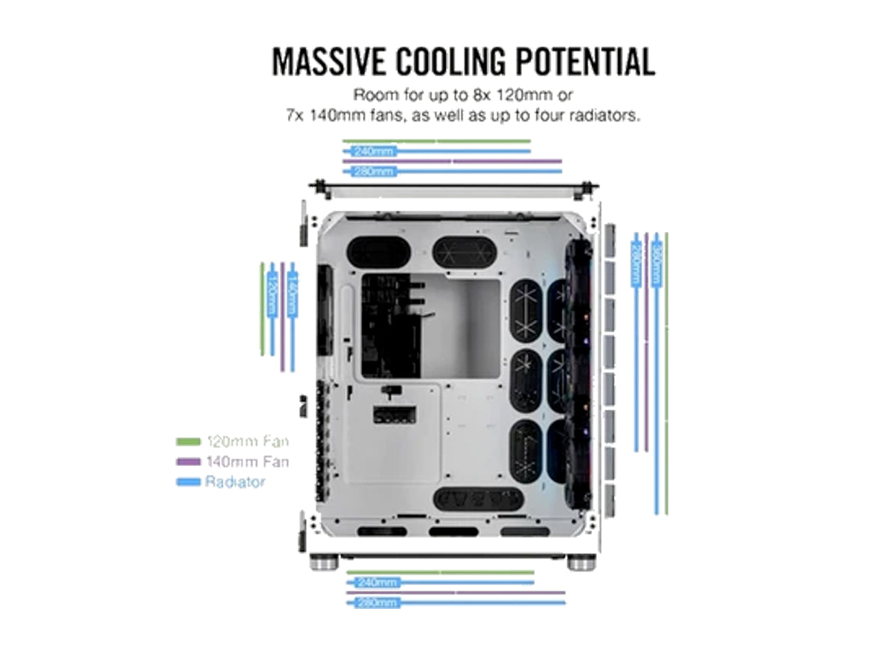 CORSAIR Crystal Series 680X RGB ATX High Airflow Tempered Glass Smart Case White Cabinet
