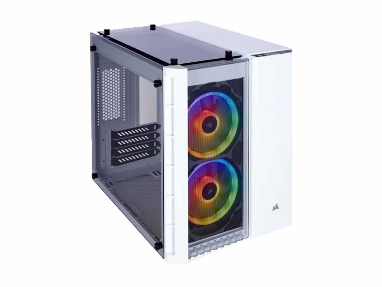 CORSAIR Crystal Series 280X RGB Tempered Glass Micro ATX Case White Cabinet