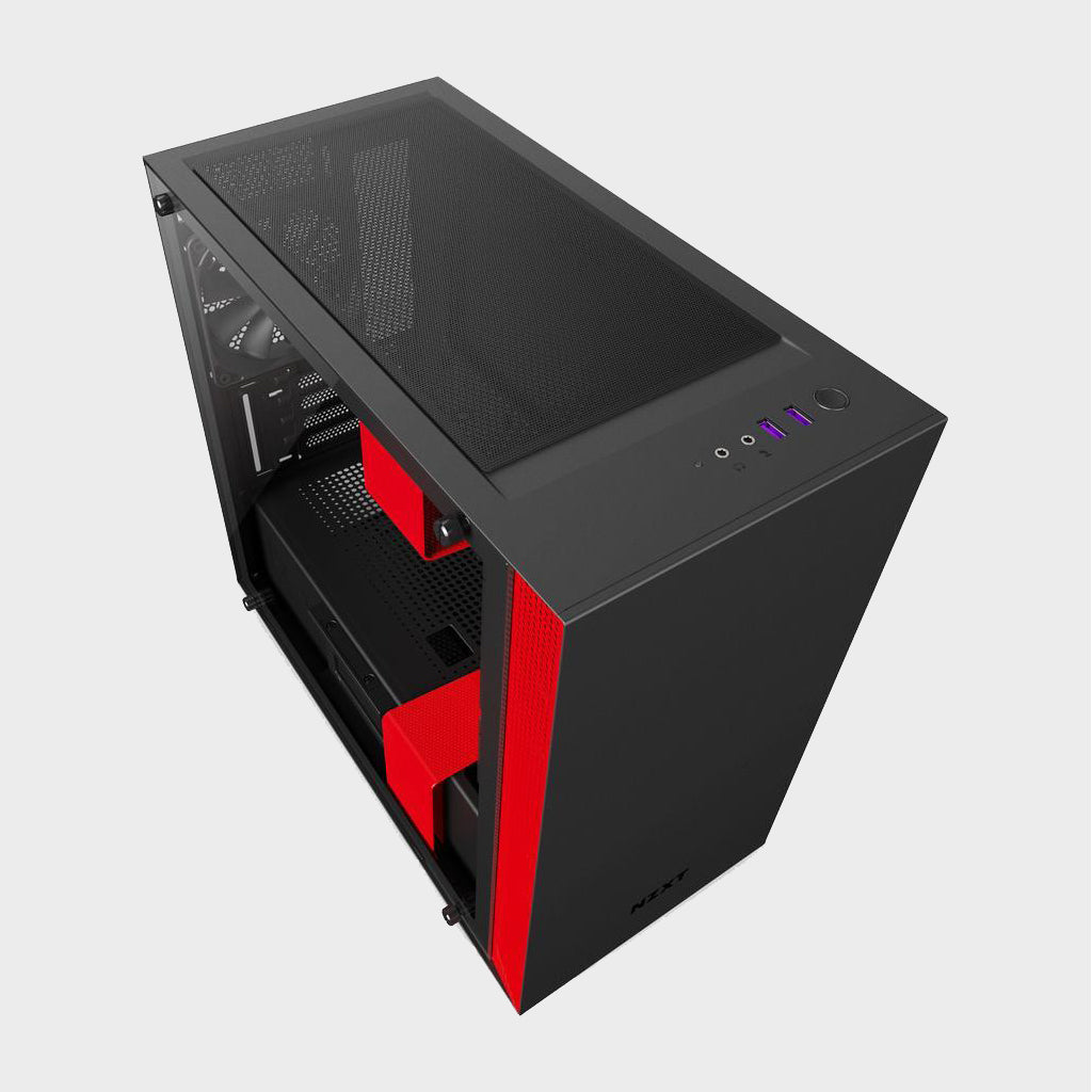 NZXT H400 MicroATX Case Matt Black/Red