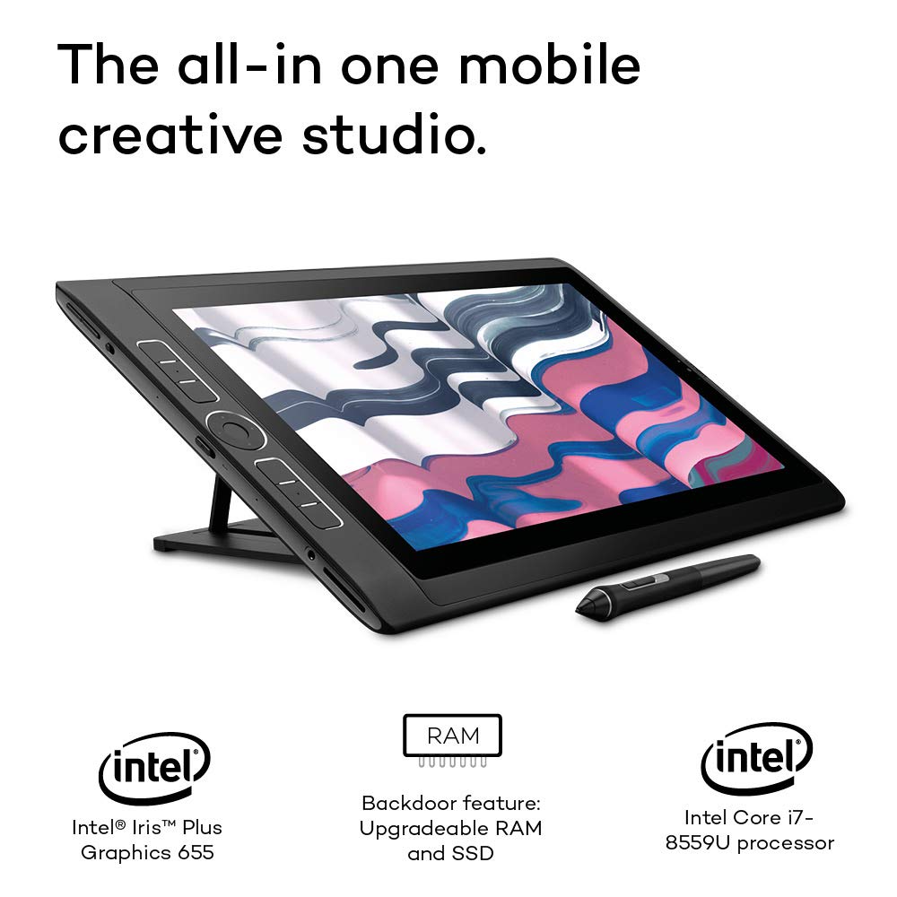 Wacom MobileStudio Pro 13, DTH-W1321H/K0-CX, Intel® Core™ i7-85596U, 512GB SSD - Black-Tablet Pen-Wacom-computerspace