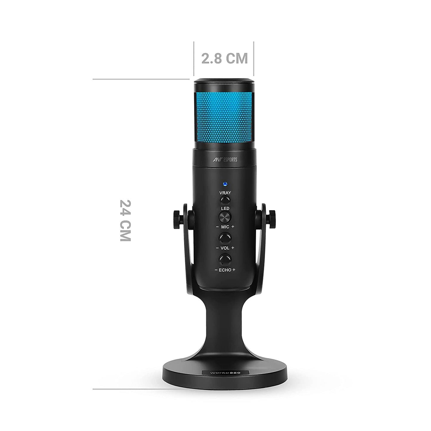 Ant Esports WENTE 220 Microphone - Black-Microphones-antesports-computerspace
