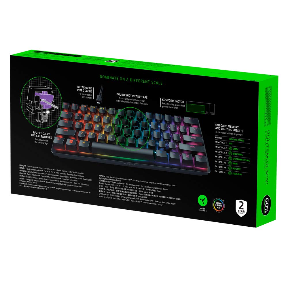 Razer Huntsman Mini - Linear Optical Red Switch Gaming Keyboard Optical Switch RGB Customizable backlighting- RZ03-03390200-R3M1-KEYBOARD-RAZER-computerspace
