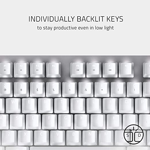 Razer BlackWidow Lite Silent Mechanical Gaming Keyboard Mercury US Layout FRMLOrange Switch - RZ03-02640700-R3M1-KEYBOARD-RAZER-computerspace