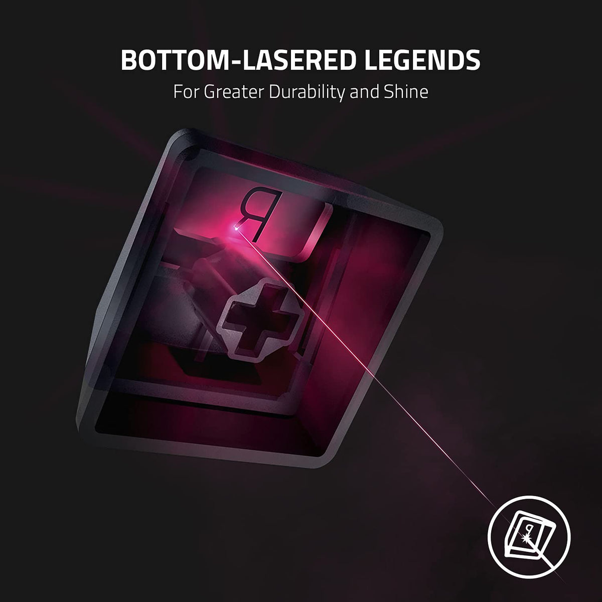 Razer Phantom Keycap Upgrade Set Unique Stealth Design Translucent Sides Bottom Lasered Legends Keycap Removal Tools & Stablizers Universal Compatiability Black, RC21-01740100-R3M1-KEYBOARD-RAZER-computerspace