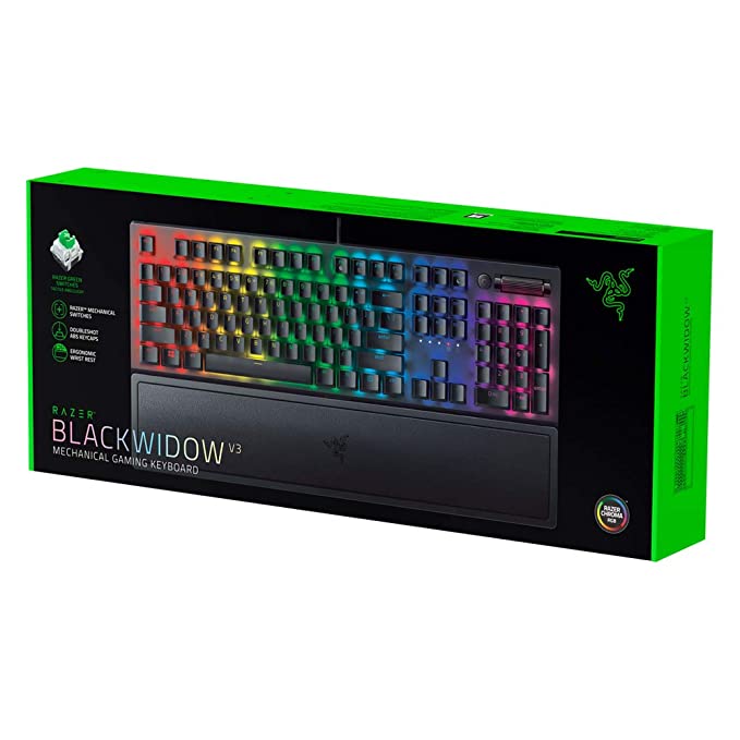 Razer Blackwidow V3 Black Mechanical Gaming Wired Keyboard with Razer Chroma RGB Yellow Switch Black Rz03-03541900-R3M1-KEYBOARD-RAZER-computerspace