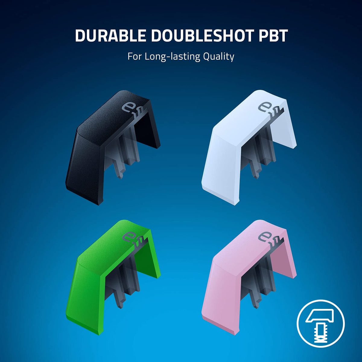 Razer PBT Keycap Coiled Cable Upgrade Set Durable Doubleshot PBT Universal Compatibility Keycap Removal Tool & Stabilizers Braided Fiber Cable Quartz Pink RC21-01491000-R3M1-KEYBOARD-RAZER-computerspace