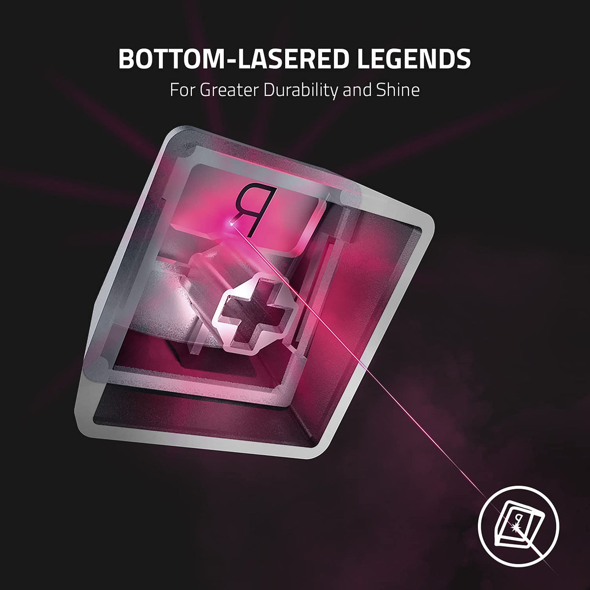 Razer Phantom Keycap Upgrade Set Unique Stealth Design Translucent Sides Bottom Lasered Legends Keycap Removal Tools & Stablizers Universal Compatiability White RC21-01740200-R3M1-KEYBOARD-RAZER-computerspace