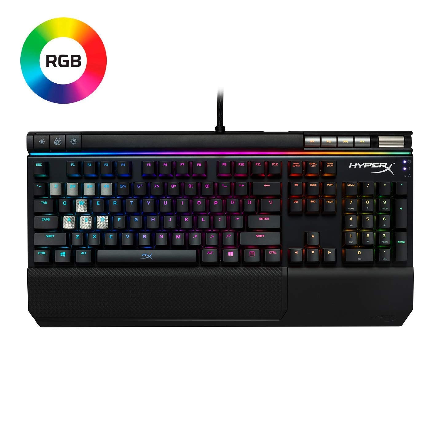 HyperX Alloy Elite RGB LED Cherry MX Brown Mechanical Gaming Keyboard (Black)