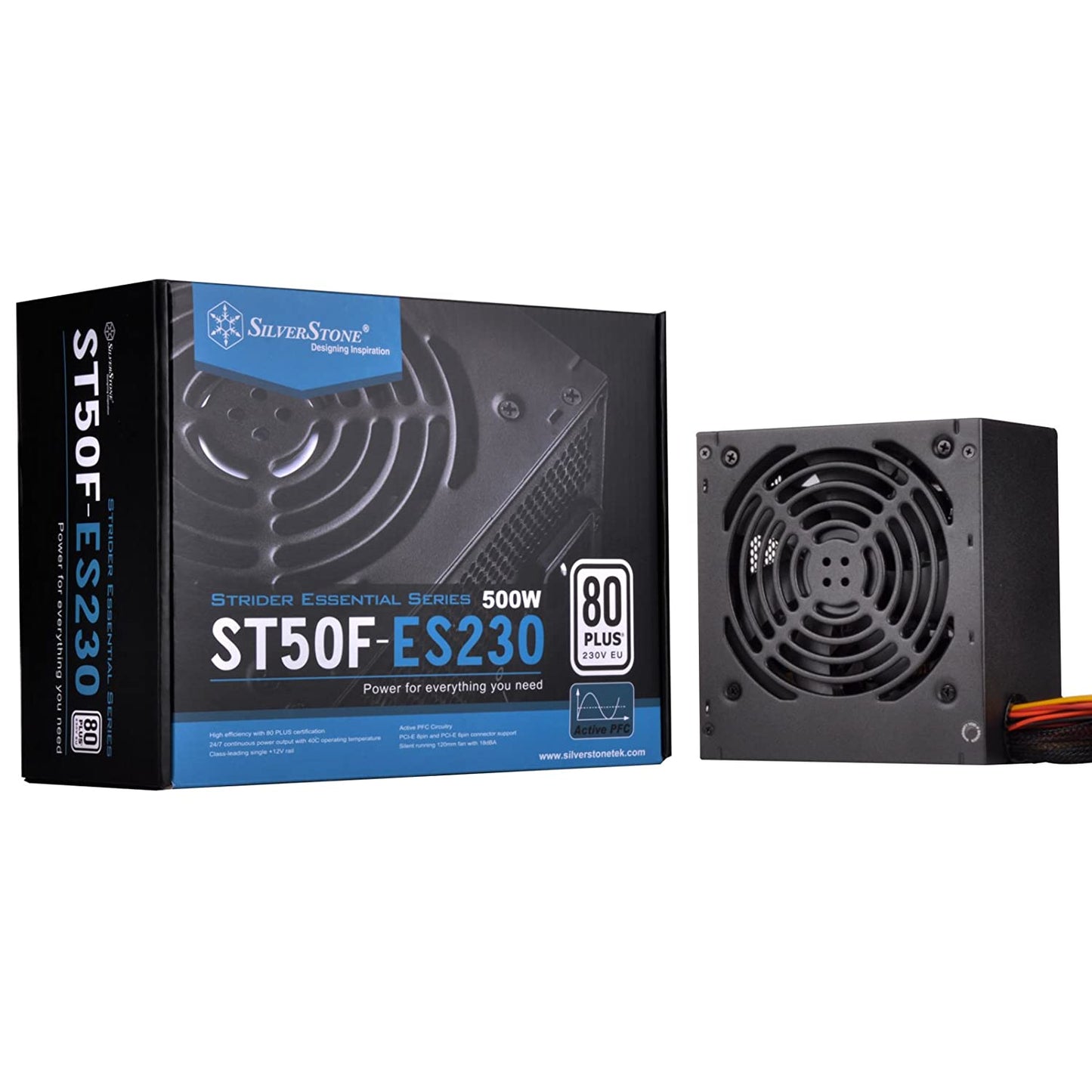 SilverStone SST-ST50F-ES230 v 2.0 - Strider Essential Series, 500W 80 Plus 230V EU ATX PC Power Supply
