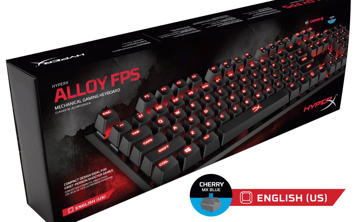 HyperX Alloy HX-KB1BL1-NA/A3 FPS Mechanical Gaming Keyboard (Cherry MX Blue)