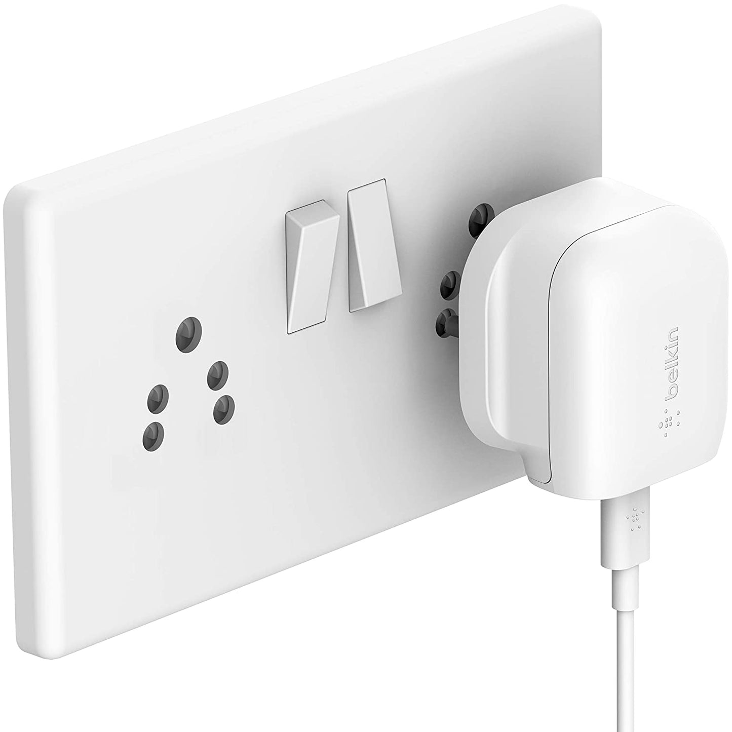 Belkin 18W USB-C Adapter (iPhone Fast Charger for iPhone 13/13 Pro/13 Pro Max/13 Mini, iPhone 12/12 Pro/12 Pro Max/12 Mini, iPad Pro and Type-C Android Phone-Power Adapters & Chargers-computerspace