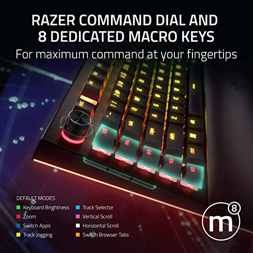 Razer BlackWidow V4 Pro Mechanical Gaming Keyboard Green Switch US Layout F RZ03-04680100-R3M1RML-KEYBOARD-RAZER-computerspace