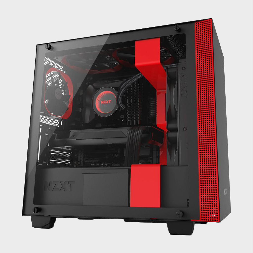 NZXT H400 MicroATX Case Matt Black/Red
