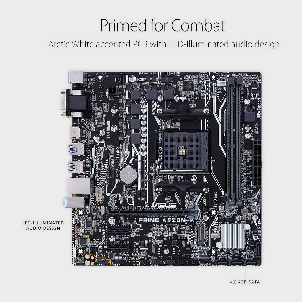 Asus PRIME A320M-K AM4 Motherboard
