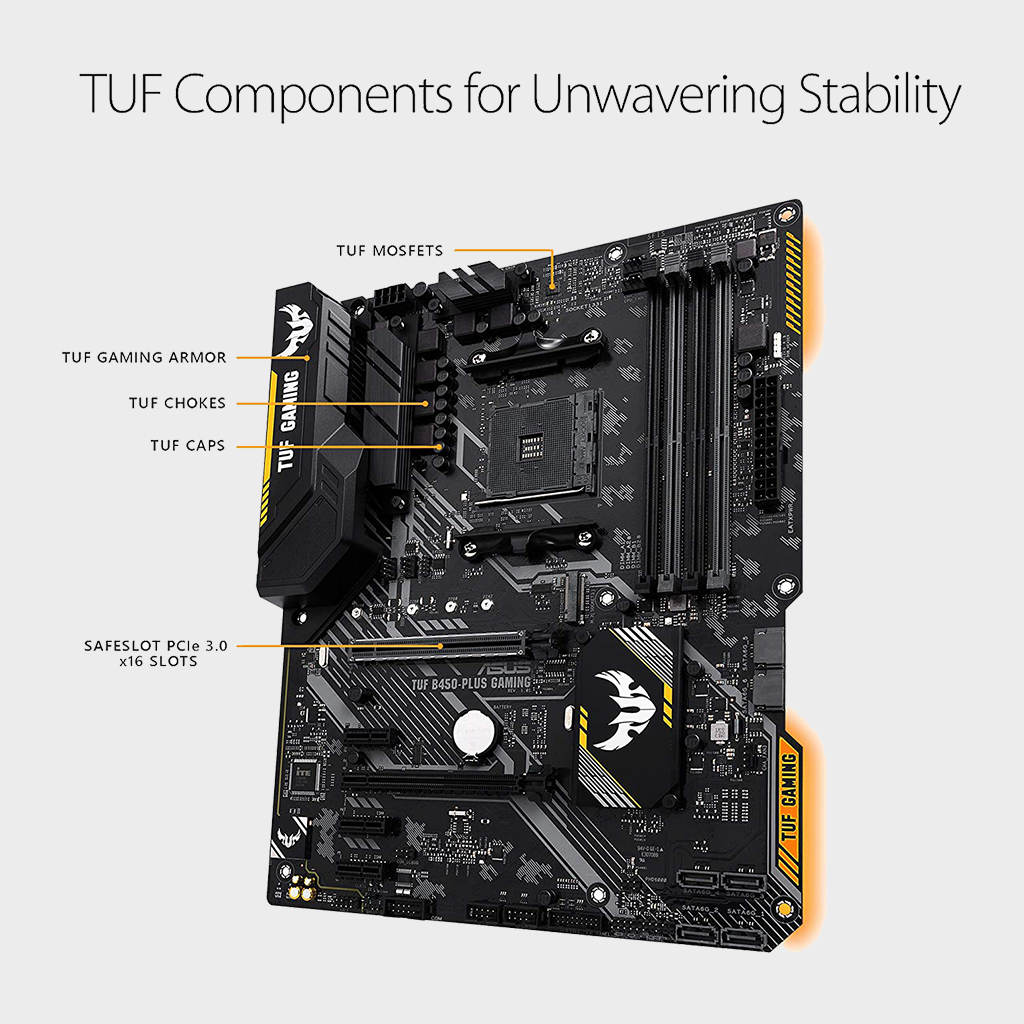 ASUS TUF B450 PLUS Gaming Motherboard