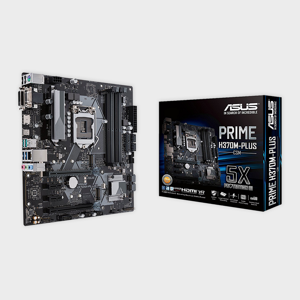 ASUS- PRIME H370M-PLUS/CSM (300 SERIES) MOTHERBOARD