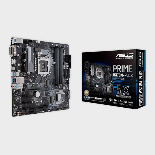 ASUS- PRIME H370M-PLUS/CSM (300 SERIES) MOTHERBOARD