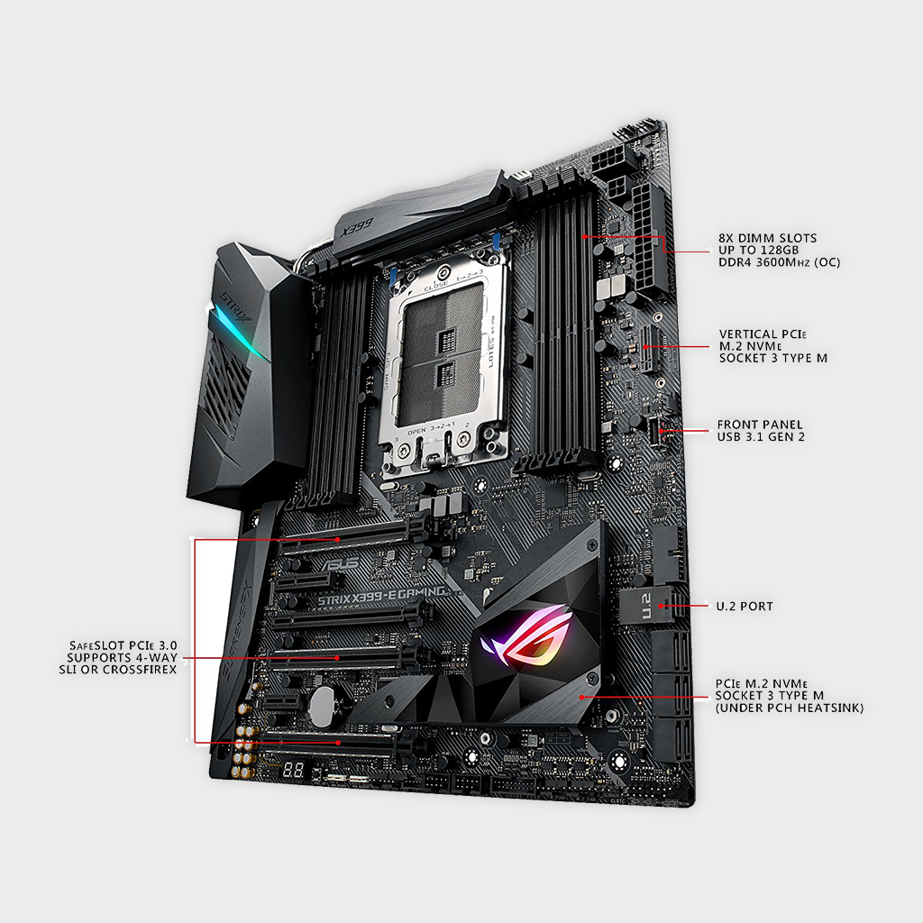 ASUS ROG STRIX X399-E GAMING AMD RYZEN THREADRIPPER MOTHERBOARD