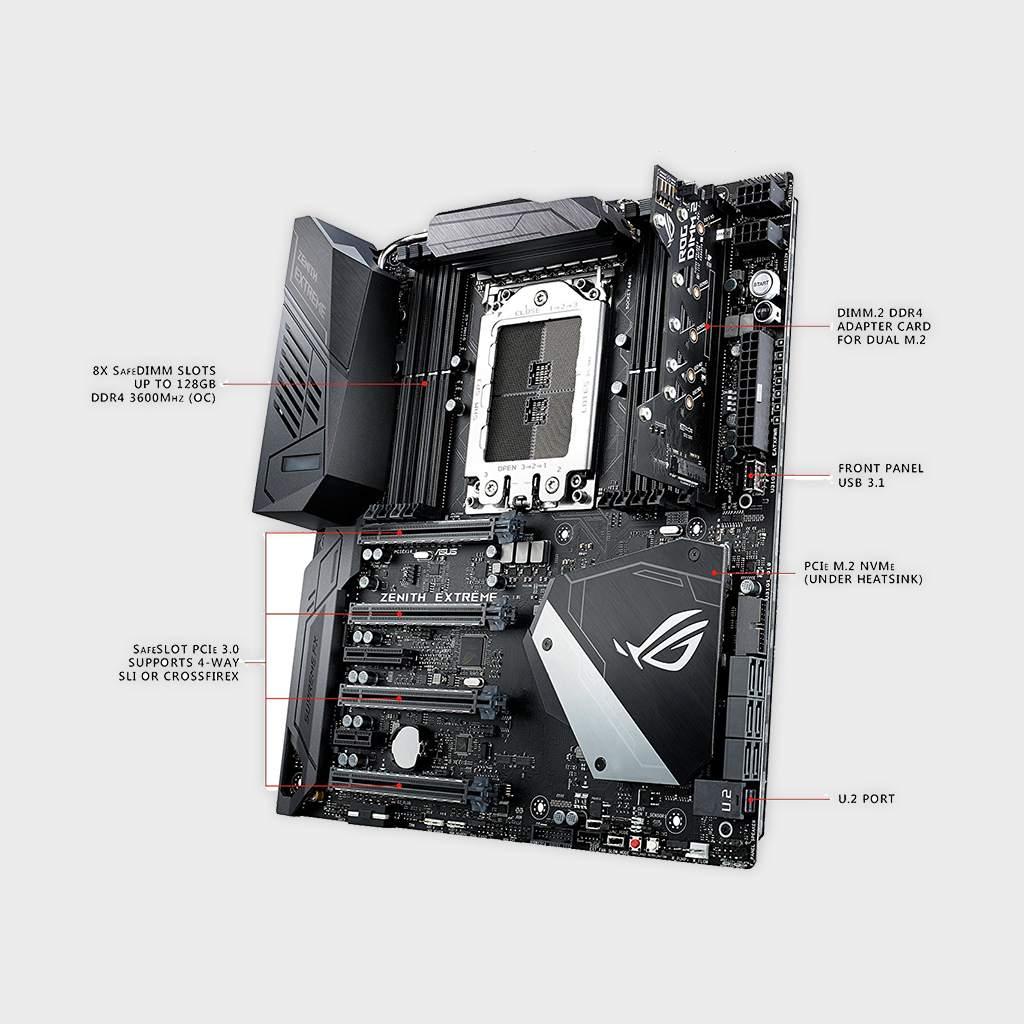 ASUS ROG ZENITH EXTREME AMD X399 EATX GAMING MOTHERBOARD
