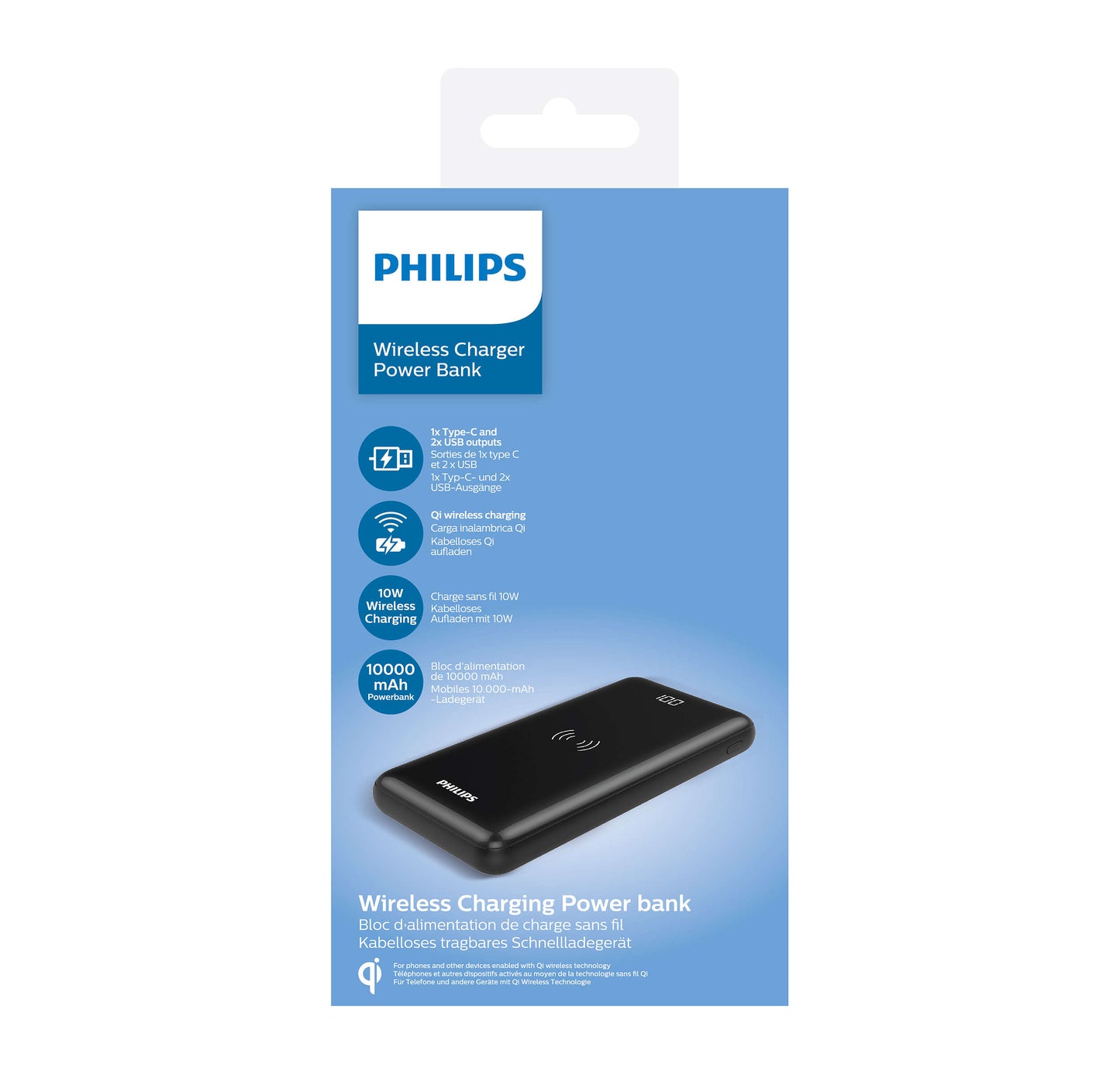 PHILIPS POWE BANK 10,000MAH PD, QC + QI-DLP1011Q/94 / Wireless Powerbank-Power Bank-Philips-computerspace