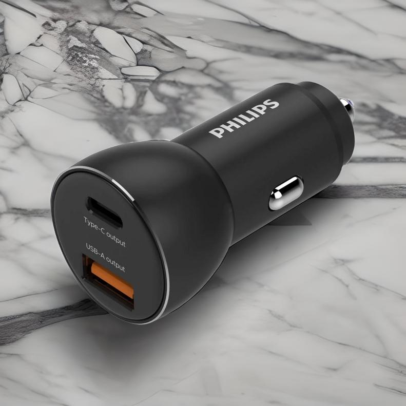 PHILIPS 1 USB-A + USB C, 36W (PD, QC)-DLP2521/00-Charger-Philips-computerspace