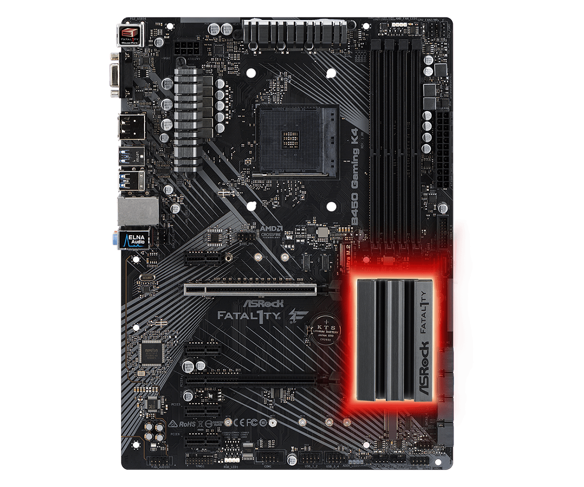 ASRock Fatal1ty B450 Gaming K4 Motherboard