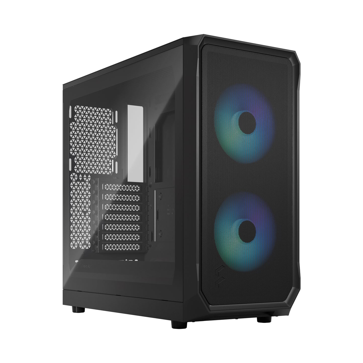 Fractal Focus 2 RGB Black TG Clear Cabinet-CABINETS-Fractal-Black-computerspace