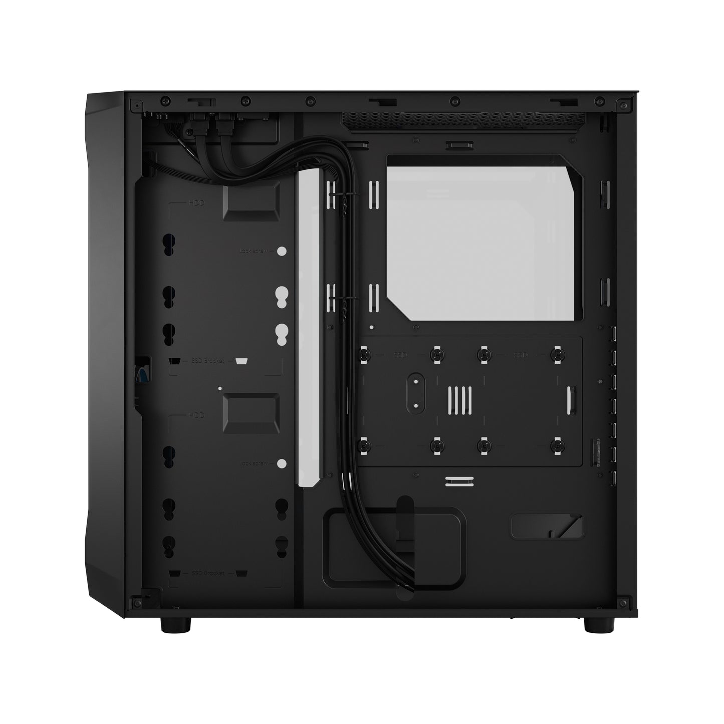 Fractal Focus 2 RGB Black TG Clear Cabinet-CABINETS-Fractal-computerspace