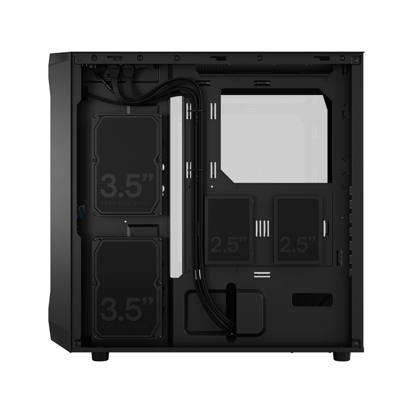 Fractal Focus 2 RGB Black TG Clear Cabinet-CABINETS-Fractal-computerspace