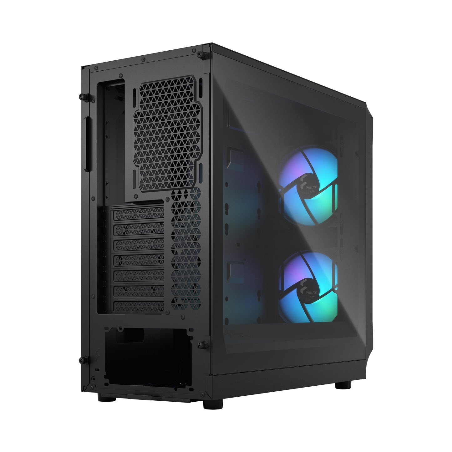 Fractal Focus 2 RGB Black TG Clear Cabinet-CABINETS-Fractal-computerspace