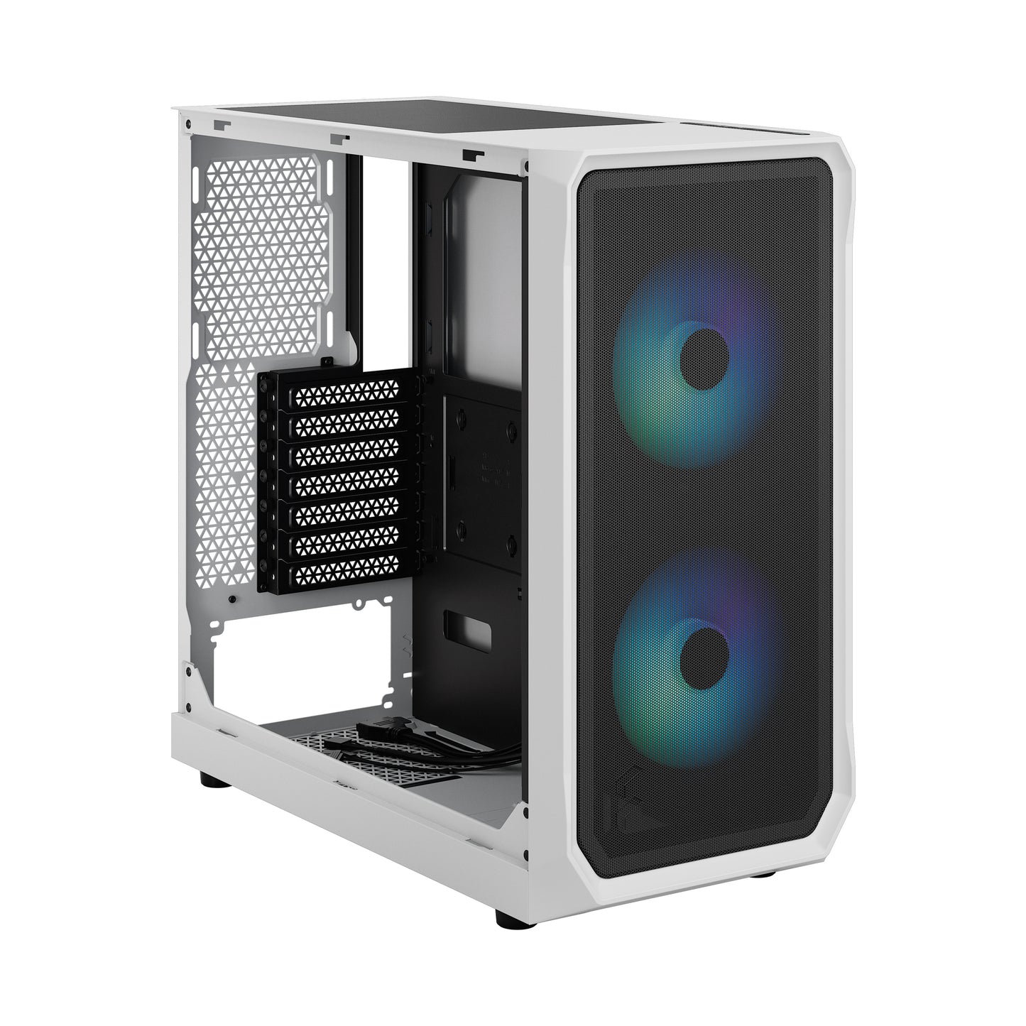 Fractal Focus 2 RGB Black TG Clear Cabinet-CABINETS-Fractal-computerspace