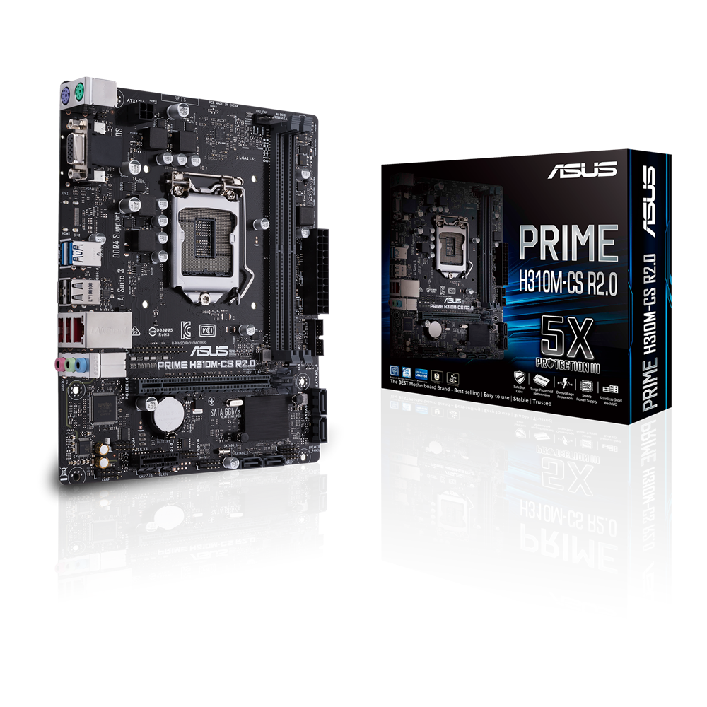 ASUS Prime H310M-CS R2.0 Motherboard-Motherboard-ASUS-computerspace