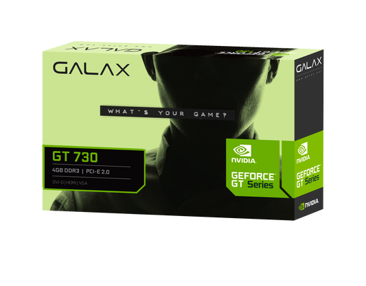 Galax GEFORCE GT 730 4GB DDR3-64-bit HDMI/DVI/VGA,ddr3_sdram,pci_e Graphics Card-GRAPHICS CARD-Galax-computerspace