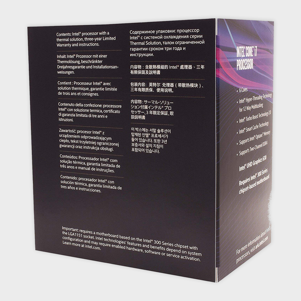 Intel BX80684I78700 8th Gen Core i7 8700 3.2 GHz