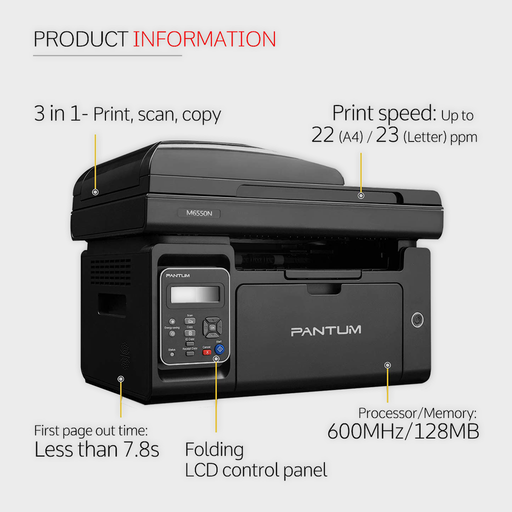 PANTUM M6502N LASERJET MULTI-FUNCTION PRINTER