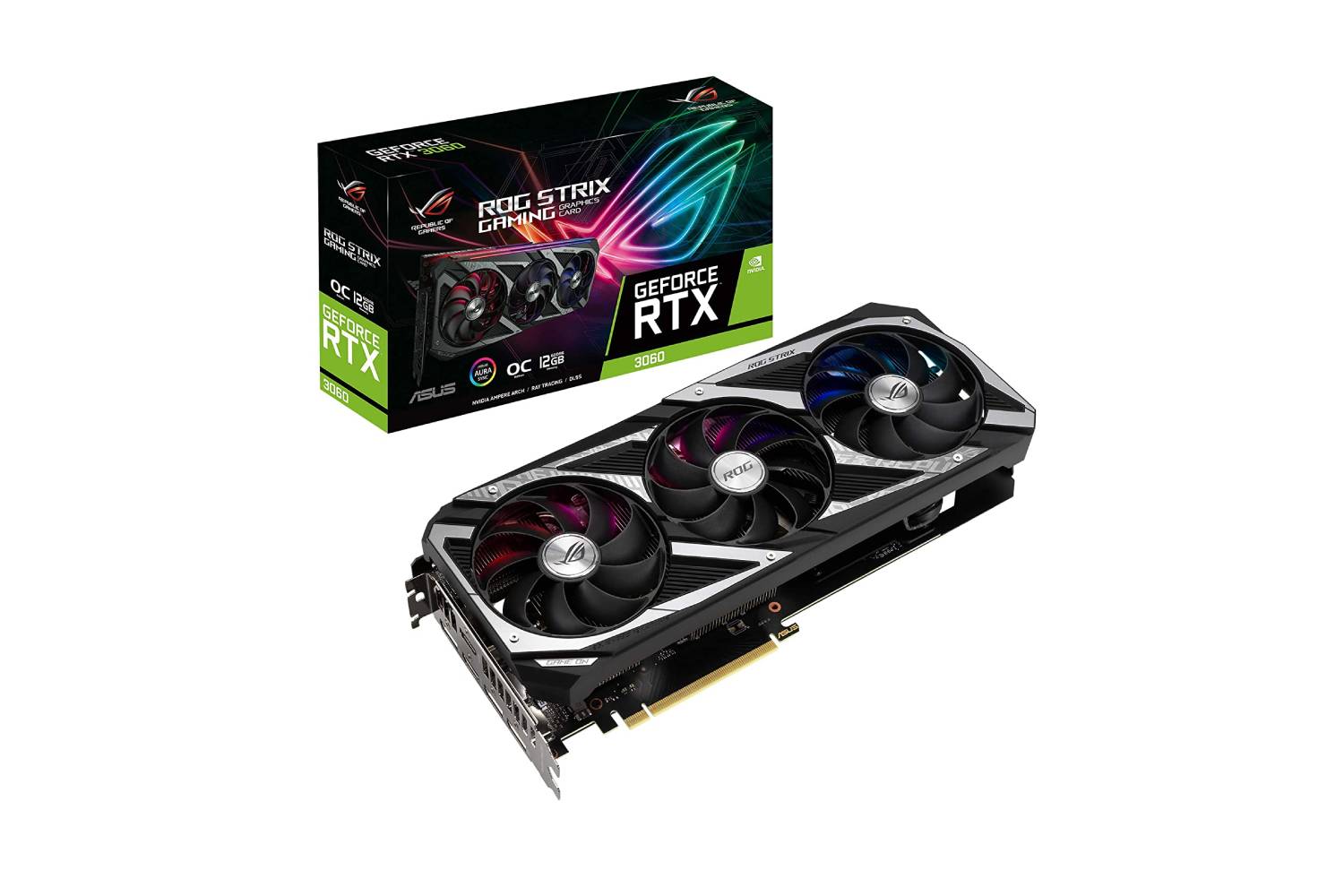 Asus Rog Strix 3060 OC 3 fan RGB Graphics Card