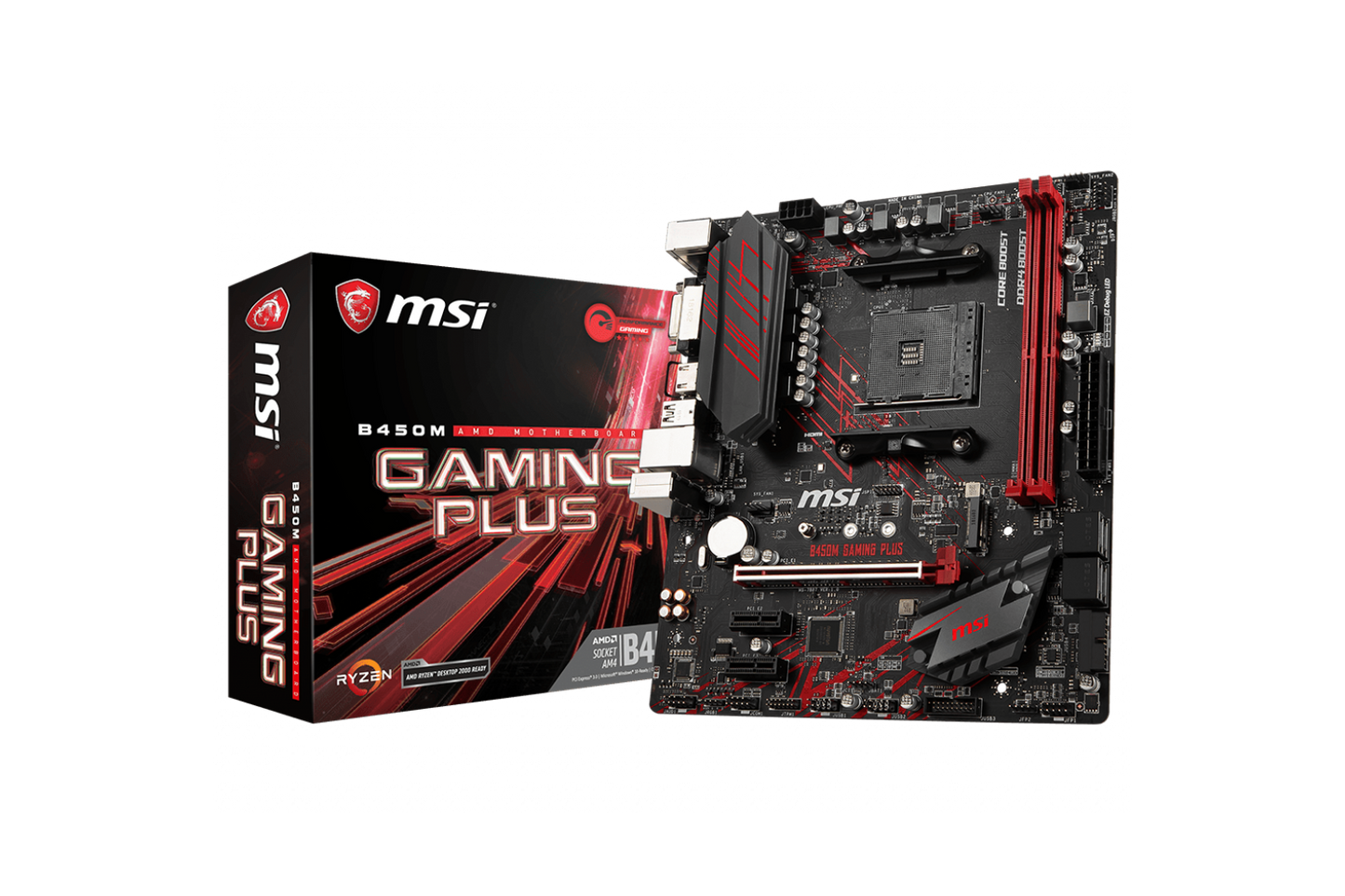 MSI B450M Gaming Plus Performance Gaming AMD Ryzen Motherboard