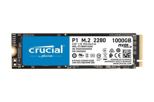 Crucial P1 1TB 3D NAND NVMe PCIe M.2 SSD