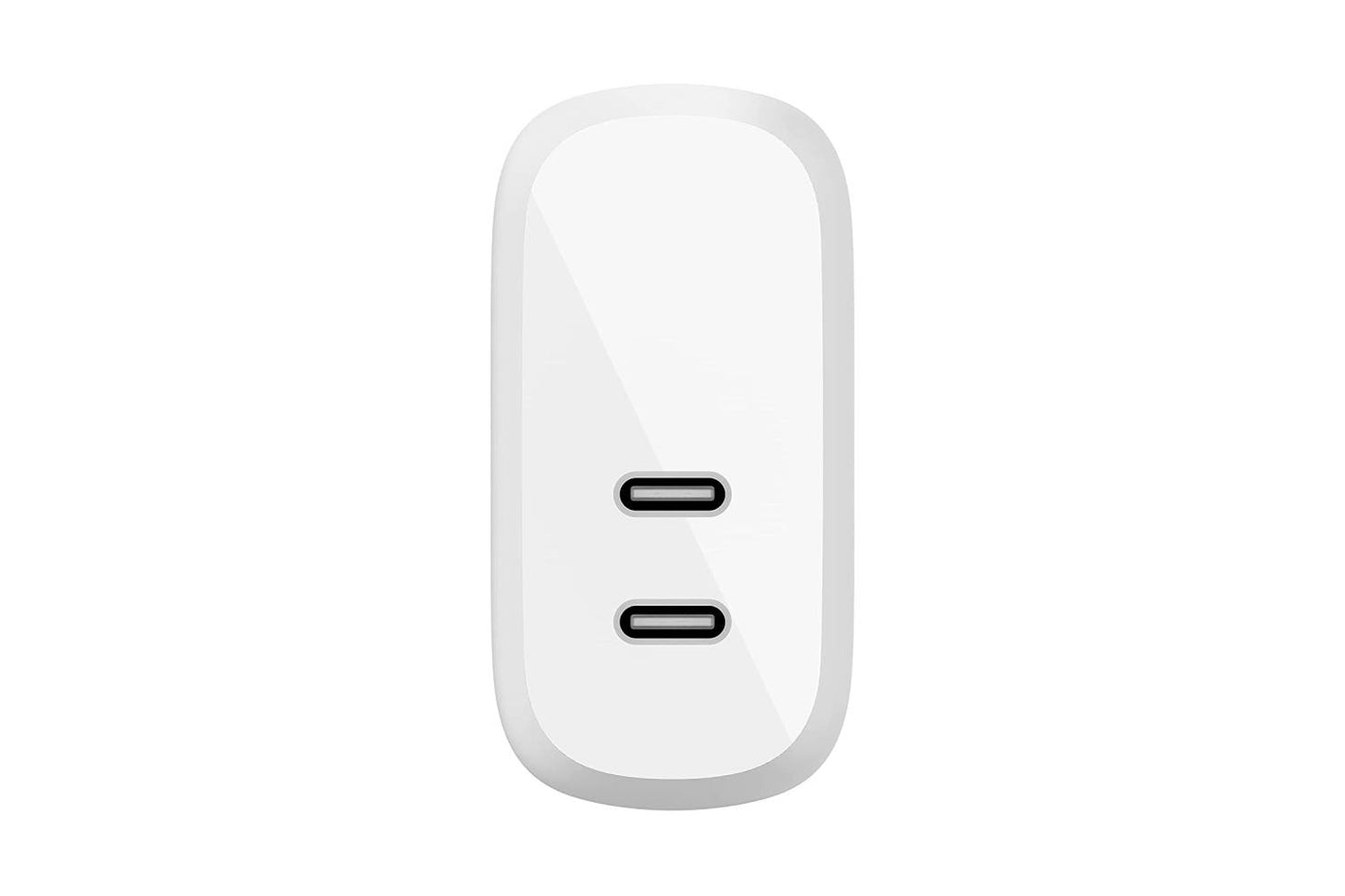 Belkin Dual USB-C PD Wall Charger 40W Power Delivery 3.0 Certified, Compact Size, Fast Charging, Universally Compatible- White-Power Adapters & Chargers-computerspace