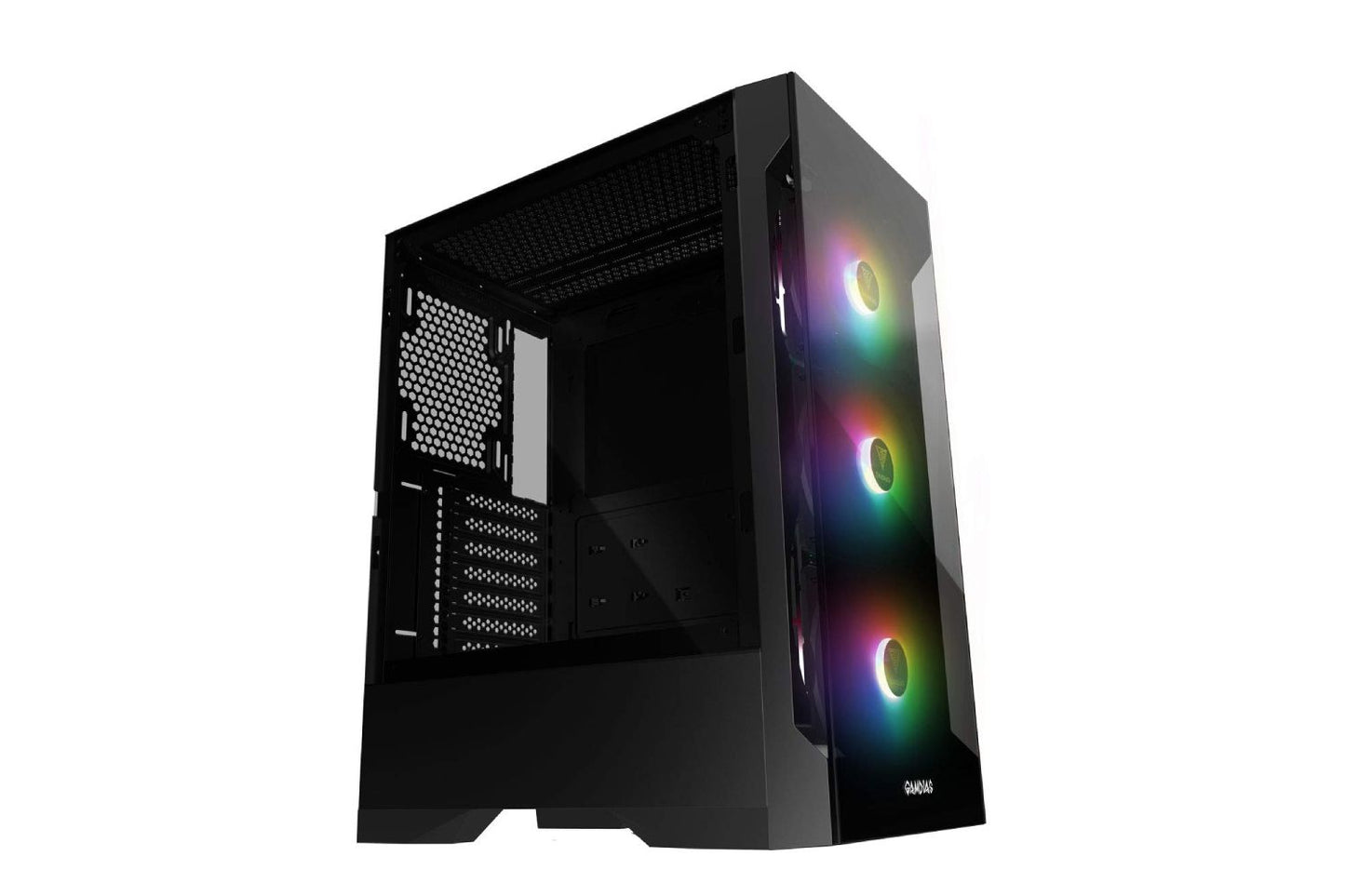 Gamdias TALOS E2 Mid Tower PC case with built-in three 120mm ARGB fans