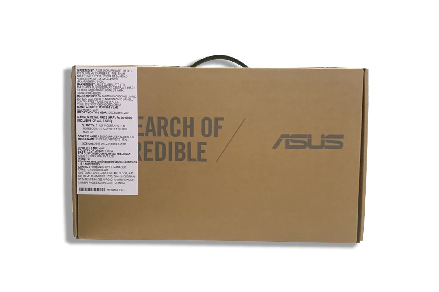 Asus X515E core i3 11th gen 512gb pcie ssd win 11 8GB RAM 15.6 inch FHD Transparent silver Laptop-Laptops-ASUS-computerspace