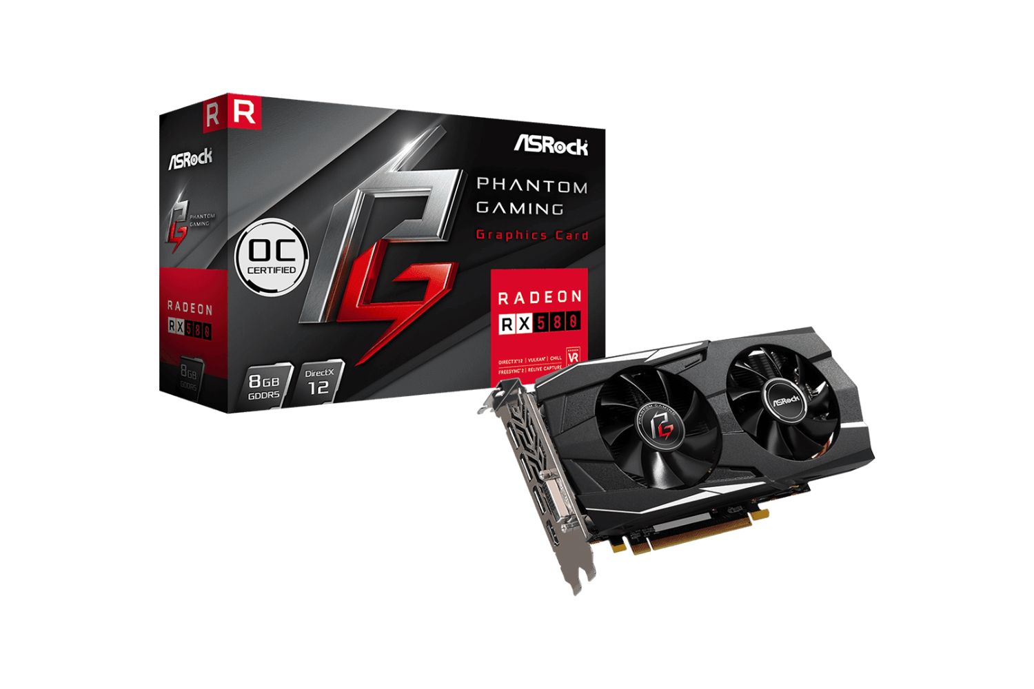 Asrock Phantom Gaming D Radeon RX580 8G OC Graphics Card