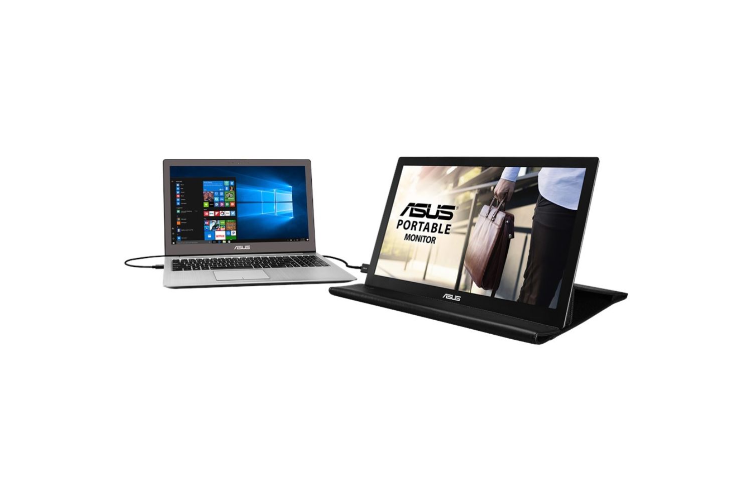 ASUS MB168B (15.6) Inch USB-powered, Ultra-slim, Auto-rotatable Portable monitor