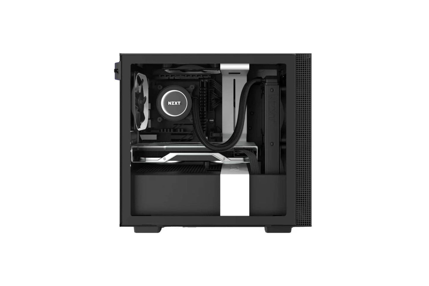 NZXT H210 mini iTX Computer Case (Matte White/Black)