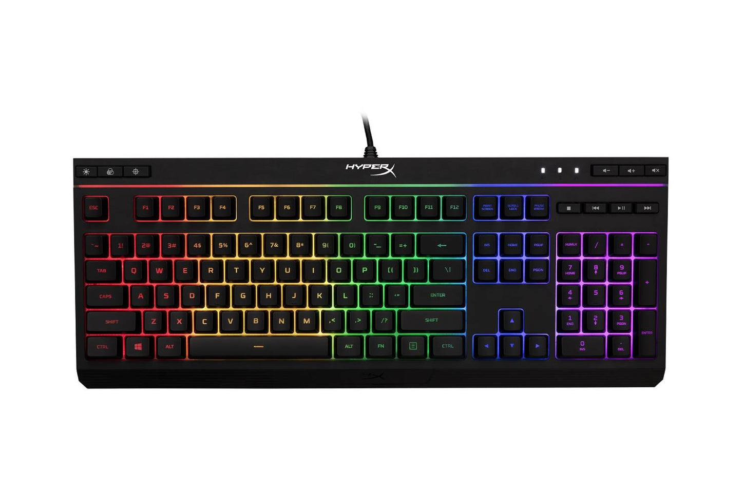 HyperX Alloy HX-KB5ME2-US Core RGB Membrane Gaming Keyboard (Black)