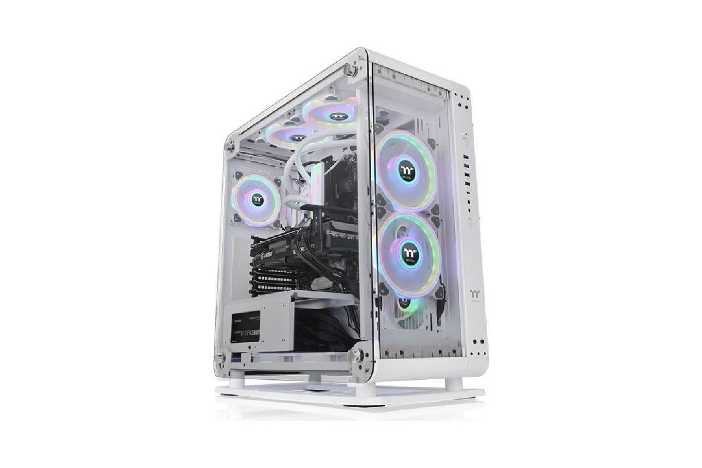 Thermaltake Core P6 Tempered Glass Mid Tower Chassis cabinet - white-CABINETS-Thermaltake-computerspace
