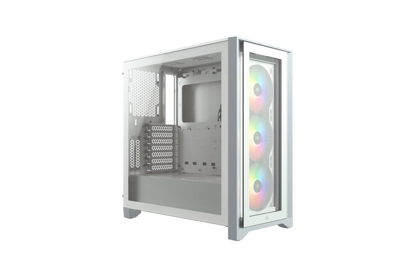 Corsair CUE 4000X RGB Tempered Glass Mid-Tower ATX Case — White
