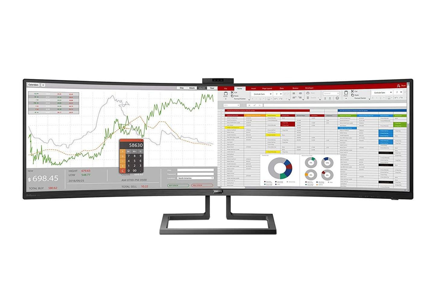 PHILIPS Brilliance 499P9H1/75 49-inch Curved SuperWide Dual QHD LCD Display